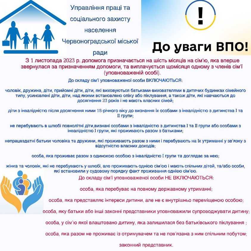 Виплати для ВПО 