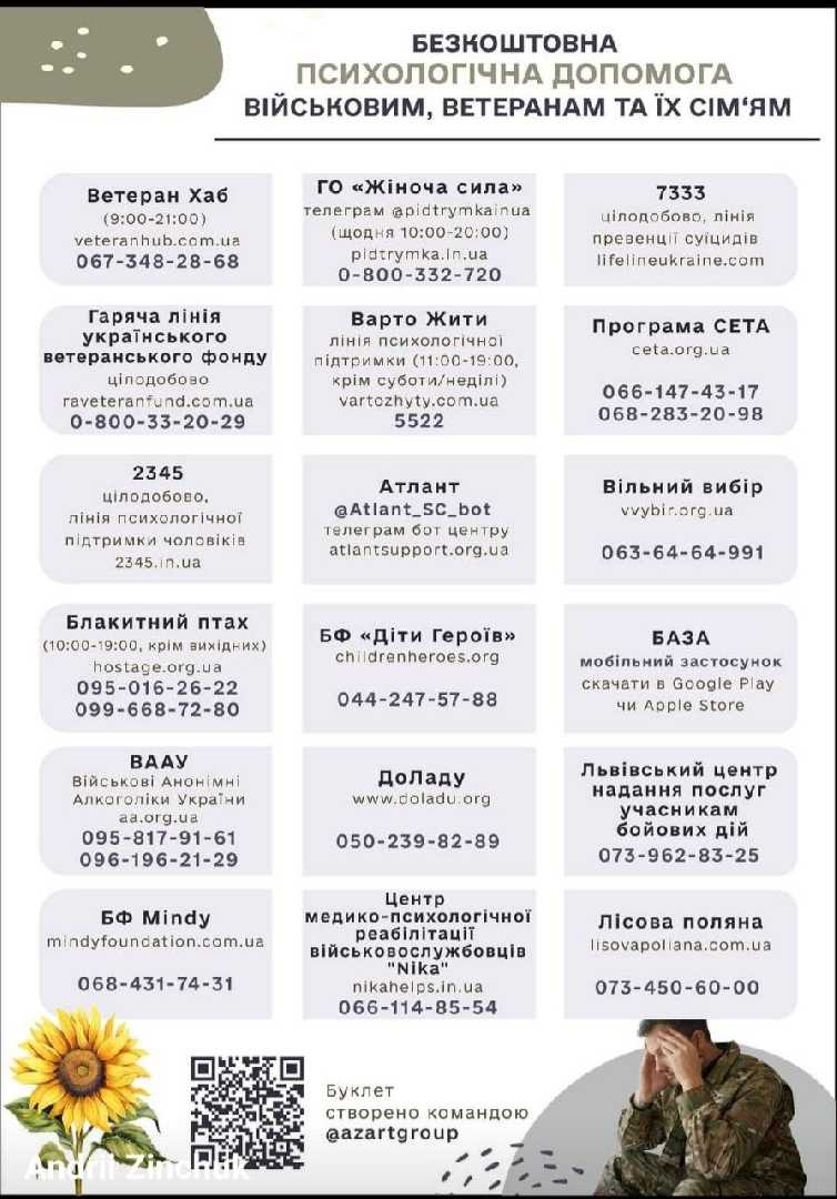 До уваги ветеранів, військових та їх родини!