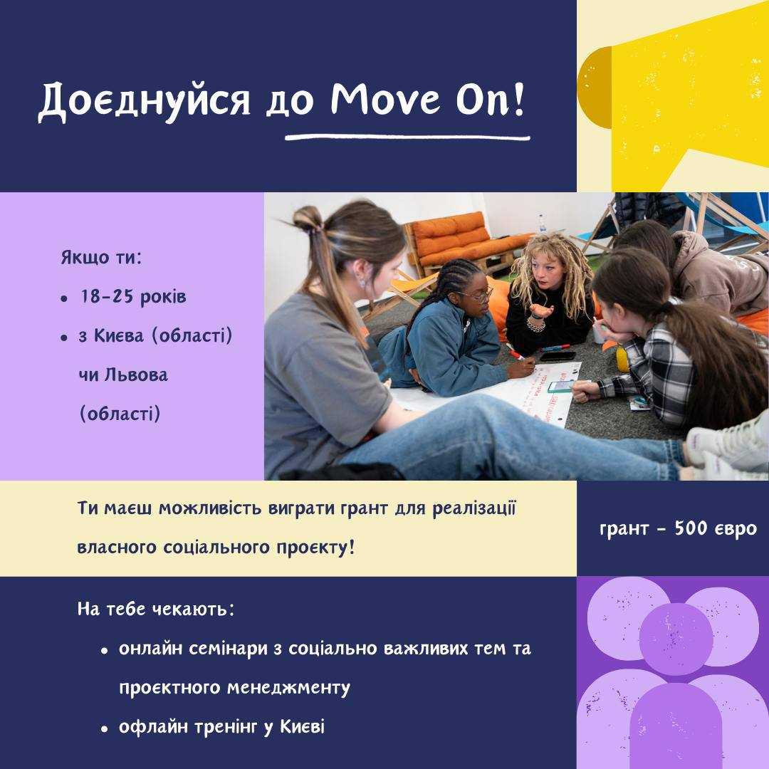 Молодіжний проєкт Move On: стань причиною змін у власній громаді!