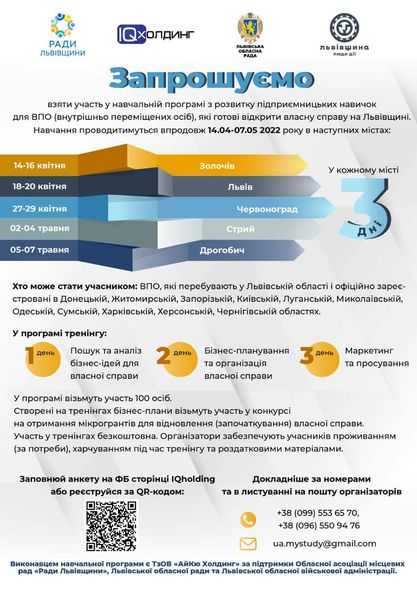 У Червонограді відбудуться тренінги для переселенців
